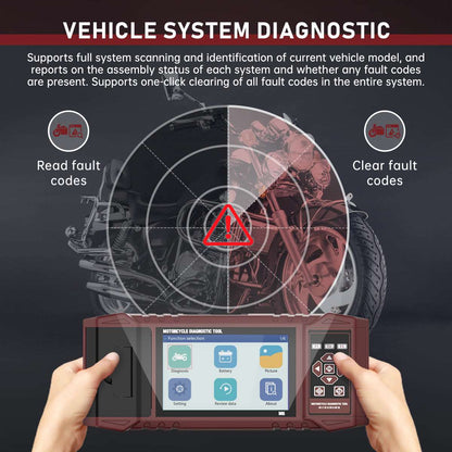 M6 Motorcycle Diagnostic Tool For Harley BMW Supports 70+ Motor Brands, Full System Coverage, Real-time Recording, Printable Reports