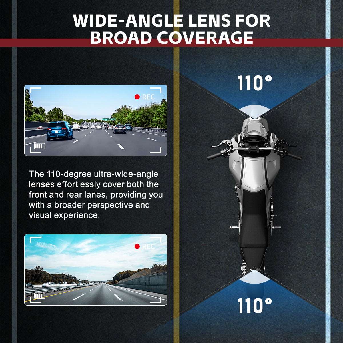 CLIVES F8-A Motorcycle Dash CAM & HUD GAUGE