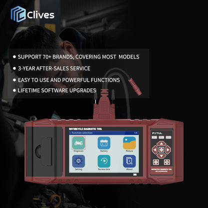 M6 Motorcycle Diagnostic Tool For Harley BMW Supports 70+ Motor Brands, Full System Coverage, Real-time Recording, Printable Reports