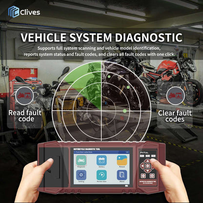 M6 Motorcycle Diagnostic Tool For Harley BMW Supports 70+ Motor Brands, Full System Coverage, Real-time Recording, Printable Reports