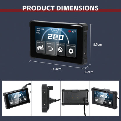 CLIVES F8-A Motorcycle Dash CAM & HUD GAUGE