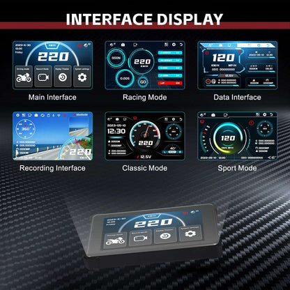 CLIVES F8-A Motorcycle Dash CAM & HUD GAUGE