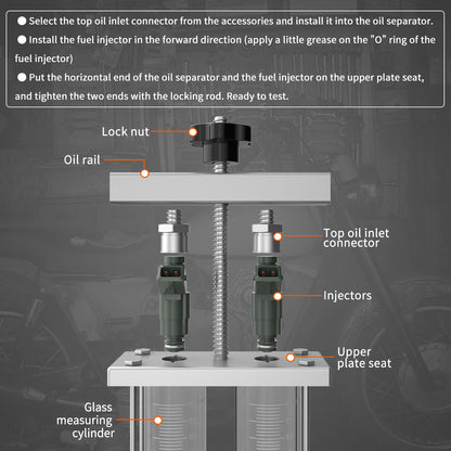 CLIVES unt60 Motorcycle Ultrasonic Nozzle Detector and Cleaner Fuel Injector Tester Efficient Nozzle Testing